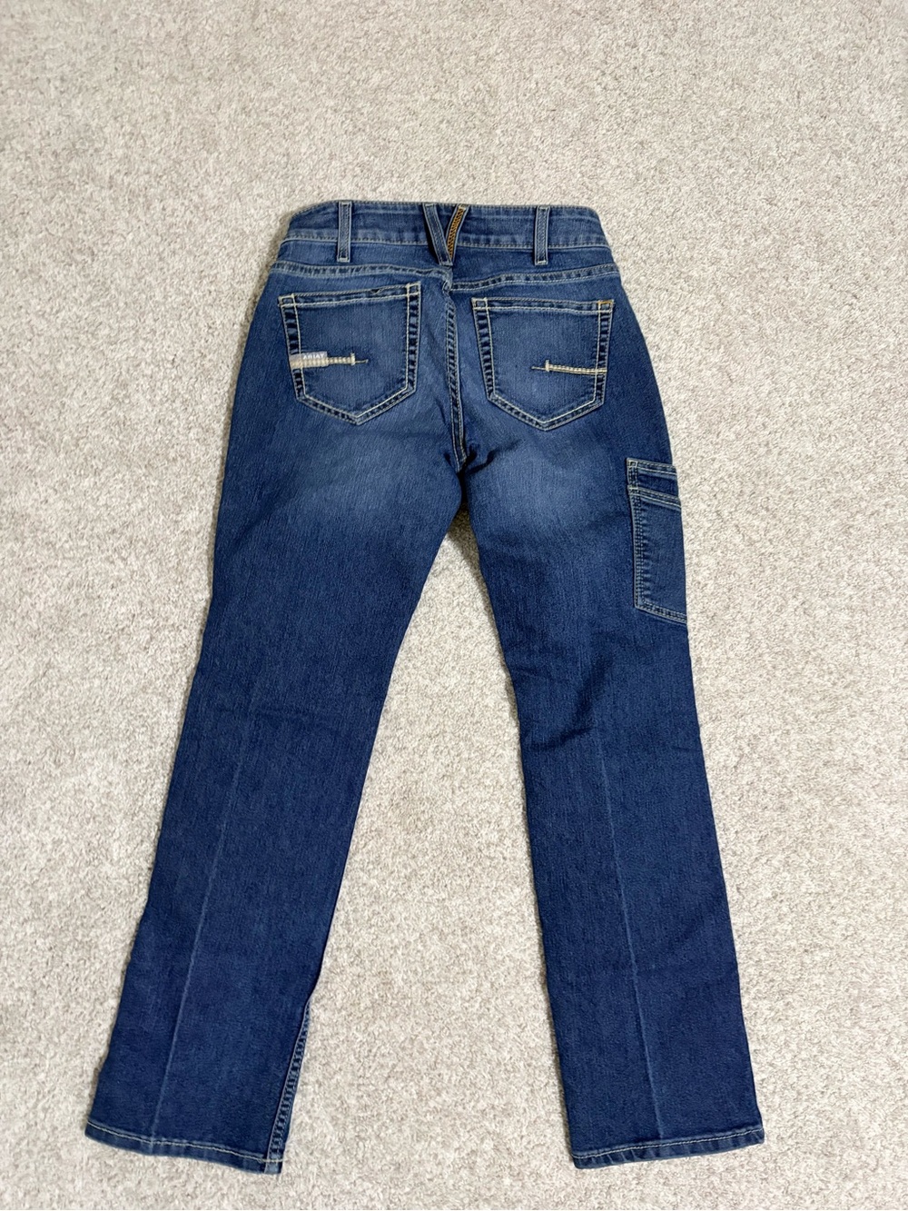 Ariat Rebar Mid-rise Women's Dark Wash Straight Jeans size 27 short - Picture 3 of 3